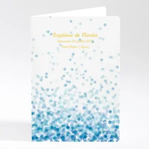 Livret de messe bapteme Confettis*Faire-part Elégant New