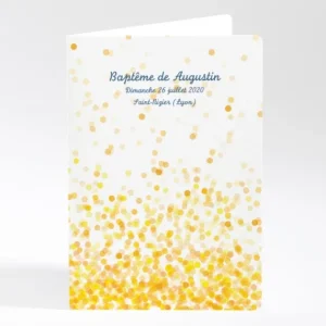 Livret de messe bapteme Confettis*Faire-part Elégant New