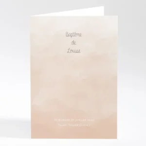 Livret de messe bapteme Watercolor*Faire-part Elégant Clearance
