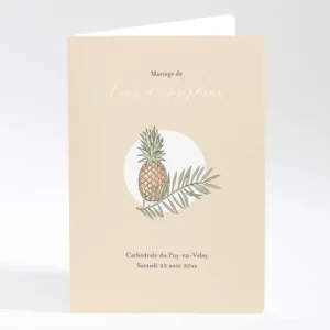 Livret de messe mariage Ananas*Faire-part Elégant Clearance