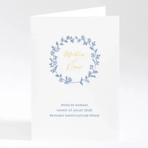 Livret de messe mariage Couronne*Faire-part Elégant Best