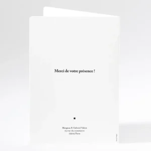 Livret de messe mariage Contemporain*Faire-part Elégant Best