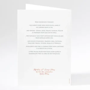 Livret de messe mariage Couronne*Faire-part Elégant Best