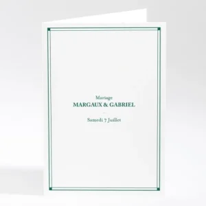 Livret de messe mariage Contemporain*Faire-part Elégant Best