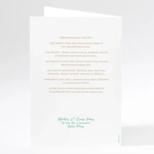 Livret de messe mariage Couronne*Faire-part Elégant Best