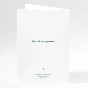 Livret de messe mariage Contemporain*Faire-part Elégant Best
