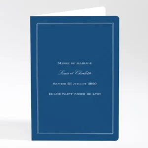 Livret de messe mariage Classique couleur*Faire-part Elégant Fashion