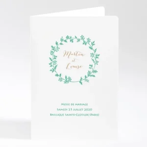 Livret de messe mariage Couronne*Faire-part Elégant Best