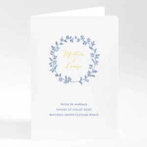 Livret de messe mariage Couronne*Faire-part Elégant Best