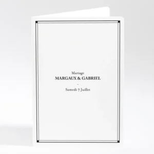 Livret de messe mariage Contemporain*Faire-part Elégant Best