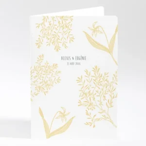 Livret de messe mariage Feuillage chic*Faire-part Elégant Online