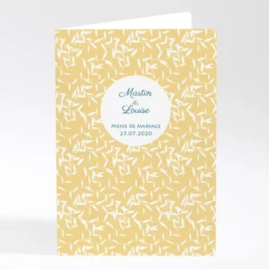 Livret de messe mariage Feuillage*Faire-part Elégant Discount