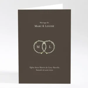 Livret de messe mariage Gypsophile*Faire-part Elégant Online