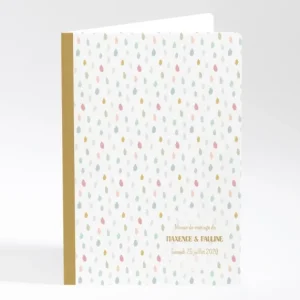 Livret de messe mariage Gouttes*Faire-part Elégant Clearance
