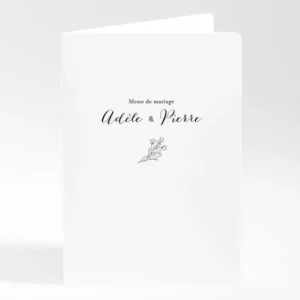 Livret de messe mariage Jolie fleur*Faire-part Elégant Sale