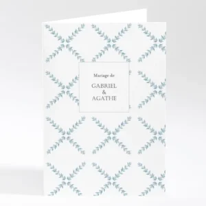 Livret de messe mariage Lauriers*Faire-part Elégant Outlet