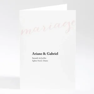 Livret de messe mariage Letter*Faire-part Elégant Sale