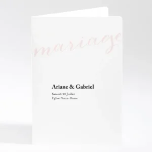 Livret de messe mariage Letter*Faire-part Elégant Sale