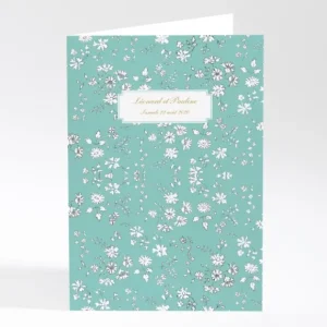 Livret de messe mariage Liberty elegant*Faire-part Elégant Fashion