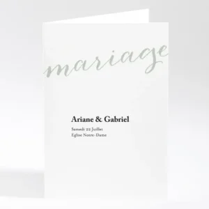 Livret de messe mariage Letter*Faire-part Elégant Sale