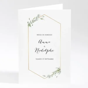 Livret de messe mariage Romance*Faire-part Elégant Sale