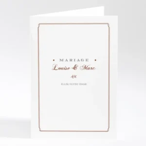 Livret de messe mariage Typographies*Faire-part Elégant Best
