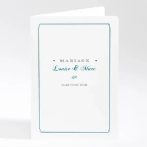 Livret de messe mariage Typographies*Faire-part Elégant Best