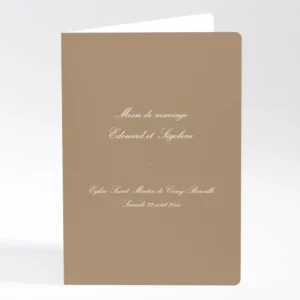 Livret de messe mariage Traditionnel couleur*Faire-part Elégant Hot