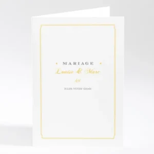 Livret de messe mariage Typographies*Faire-part Elégant Best