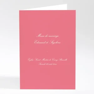Livret de messe mariage Traditionnel couleur*Faire-part Elégant Hot