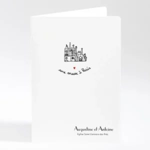 Livret de messe mariage Un mariage a Paris*Faire-part Elégant Clearance