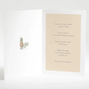 Menu mariage Ananas*Faire-part Elégant Fashion