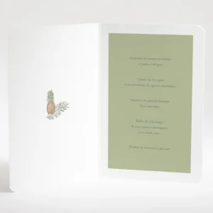 Menu mariage Ananas*Faire-part Elégant Fashion