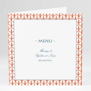 Menu mariage Belle promesse*Faire-part Elégant New