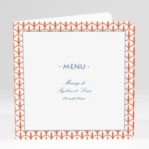 Menu mariage Belle promesse*Faire-part Elégant New