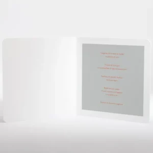 Menu mariage Belle promesse*Faire-part Elégant New