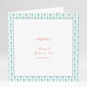 Menu mariage Belle promesse*Faire-part Elégant New