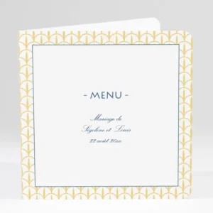 Menu mariage Belle promesse*Faire-part Elégant New