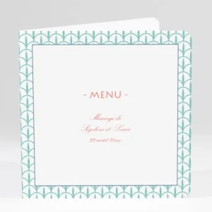 Menu mariage Belle promesse*Faire-part Elégant New