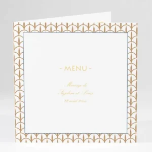 Menu mariage Belle promesse*Faire-part Elégant New