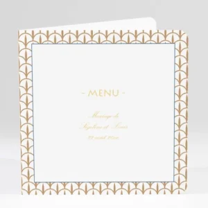 Menu mariage Belle promesse*Faire-part Elégant New