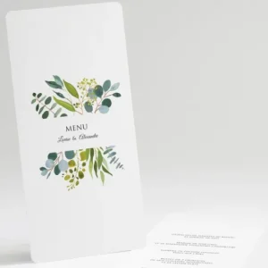 Menu mariage Champetre*Faire-part Elégant Discount