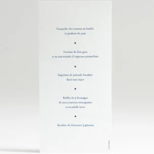 Menu mariage Contemporain*Faire-part Elégant Clearance