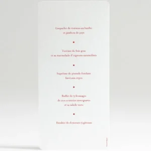 Menu mariage Contemporain*Faire-part Elégant Clearance