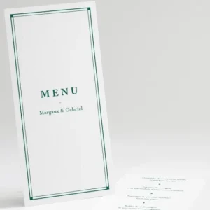 Menu mariage Contemporain*Faire-part Elégant Clearance