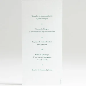 Menu mariage Contemporain*Faire-part Elégant Clearance
