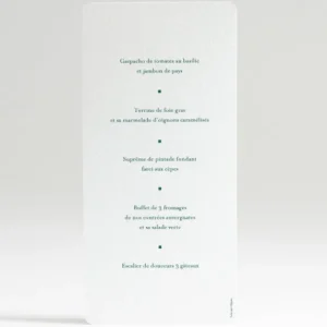 Menu mariage Contemporain*Faire-part Elégant Clearance