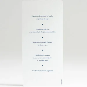 Menu mariage Contemporain*Faire-part Elégant Clearance