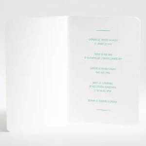 Menu mariage Couronne de feuilles*Faire-part Elégant Sale