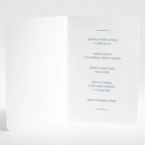 Menu mariage Couronne de feuilles*Faire-part Elégant Sale